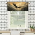 thumbnail image 3 of Bald Eagle Window Curtain Valance Pine Tree Foggy Woodland Wilderness Animal Rod Pocket Window Valance for Living Room Bathroom Bedroom Kitchen 54 by 18 in, 1 Panel, 3 of 6