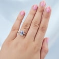 thumbnail image 3 of Jewelerix Emerald Cut Diamond Engagement Ring in Yellow Gold with Side Stones, Classic Solitaire Promise Ring, Women’s Proposal Ring, 3 of 4
