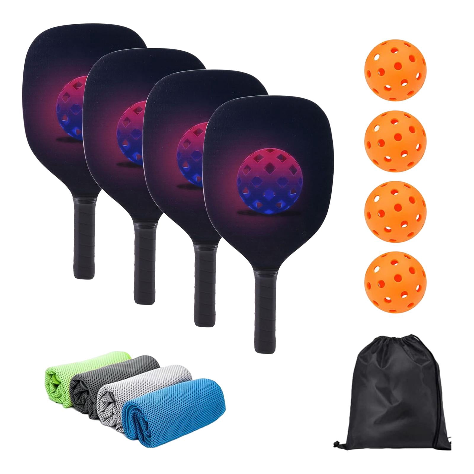 harayaa Pickleball Paddles Set Rackets 4 Balls Lightweight 1 Carry Bag for Men Beginners 4 Racket Set