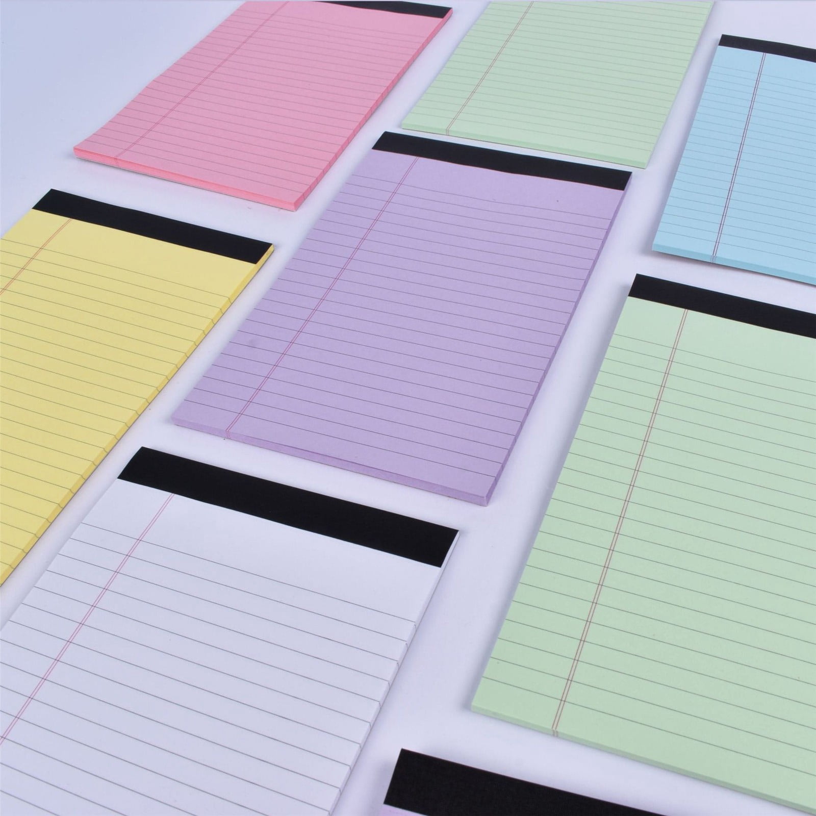 5 Pack College Ruled Note Pads for Note Taking To-Do Lists Daily Office Study,5x8"Perforated Legal Pads Colorful Writing Pads Narrow Ruled Small Notebooks,150 Sheets Thick Paper No Ink Bleed,Green*5