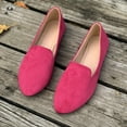 thumbnail image 6 of Dagaeig Womens Dress Shoes Flat Womens Flat Shoes 8 Round Toe for Women Dressy Comfortable Slip On Dress Business Wide Width Flat Shoes Flock(Hot Pink,6), 6 of 7