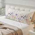 thumbnail image 4 of Spring Floral Body Pillow Covers 20"x54", Watercolor Summer Botanical Flowers Soft Brushed Microfiber Breathable Throw Pillow Covers, Pillowcase with Zipper for Couch Sofa Bedroom Living Room, 4 of 9