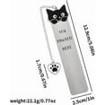 thumbnail image 2 of 1pc Cat Bookmark Cat Gifts for Cat Lovers, Book Marks for Reading Women, You Pawsed Here Cute Cat Book Accessories for Reading Lovers, Book Lover Bookish Gift, 2 of 12