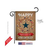 Breeze Decor G161068-BO Independence Day Americana Fourth of July Impressions Decorative Vertical 13" x 18.5" Double Sided Garden