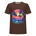 thumbnail image 5 of Yghzkop Men's Hawaiian Print Athletic T-Shirt Short Sleeve Round Neck Moisture Wicking Quick Dry Gym Beach Party Vacation Top Casual Streetwear, 5 of 5