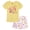Pooh Piglet Yellow, variant on Disney Winnie the Pooh Baby Girls' T-Shirt and French Terry Shorts Set Piglet Yellow