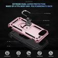 thumbnail image 5 of Phone fashion Compatible with iPhone 16E Case, Military Grade Drop Protection Cover 360 Shockproof Heavy Duty Hard Bumper Rugged Mobile Phone Cases with Kickstand Compatible with iPhone 16E Rose Gold, 5 of 7