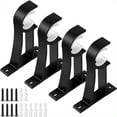 thumbnail image 6 of DESTYER Heavy Duty Window Rod Bracket Modern Style For Home Decor Brackets For Curtain Curtain Rod Bracket black 12pcs, 6 of 6