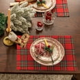 thumbnail image 3 of Christmas Checkered Tartan Placemats Set of 4/6/8 -12 x 18 Inch - Green Buffalo Plaid Xmas Place Mats, Heat Resistant Washable Table Mats for Dining/Parties/Holiday Decor, 3 of 7