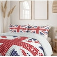 thumbnail image 6 of Ambesonne British Duvet Cover Sets, Grunge Kingdom Flag, 2-Queen, White Red Indigo, 6 of 7