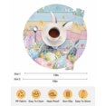 thumbnail image 6 of 15 Inch Round Placemats Set of 4, Easter Non Slip Heat Insulation PP Table Mats, Spring Bunny Eggs Flowers Colorful Wooden Grain Washable Place Mats for Kitchen Dining Party Table Decor, 6 of 7