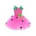 thumbnail image 2 of EnJoCho Girls Strawberry Print Tutu Tulle Dress for Halloween Holiday Par𝗍y Stage Performance Role Play Dance Dress Fashion Short Sleeve Outfit Photo Dress, 2 of 8
