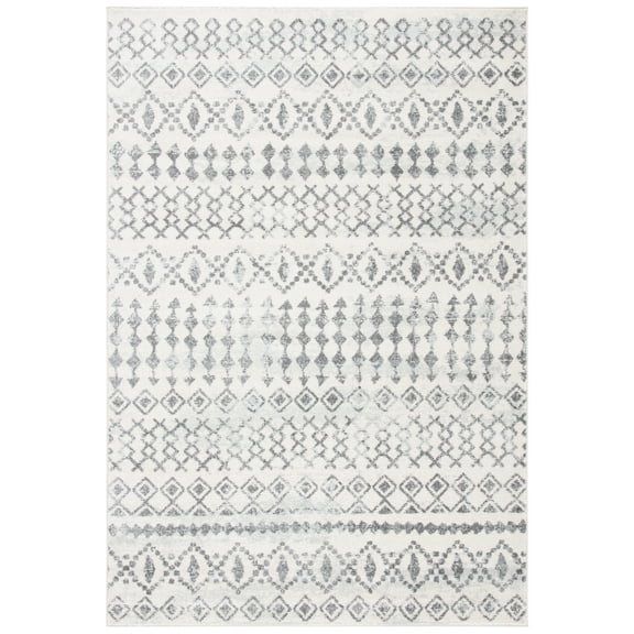 SAFAVIEH Mercer Everitt Distressed Area Rug, Ivory/Grey, 5'3" x 7'6"