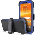 thumbnail image 2 of for 5.7" Motorola G6 Play Belt Clip Holster Kickstands Hybrid Shock Armor Bumper Phone Case Navyblue, 2 of 4