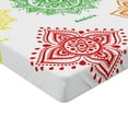 thumbnail image 2 of Ambesonne Mandala Fitted Sheet, Colorful, Queen Size, Multicolor, 2 of 3
