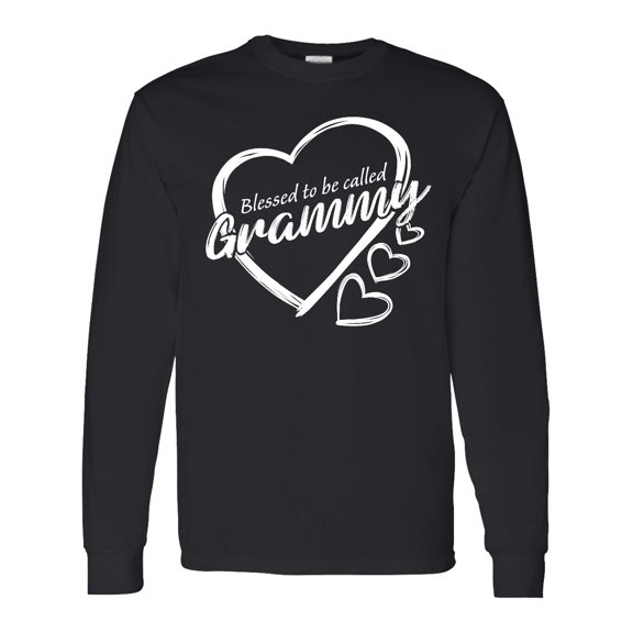 Inktastic Blessed to Be Called Grammy Cute Heart Design Long Sleeve T-Shirt