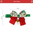 thumbnail image 2 of Collar navideño para gato de 2 piezas con lazo y cascabel - Collar para gatito rojo y verde, 2 of 5