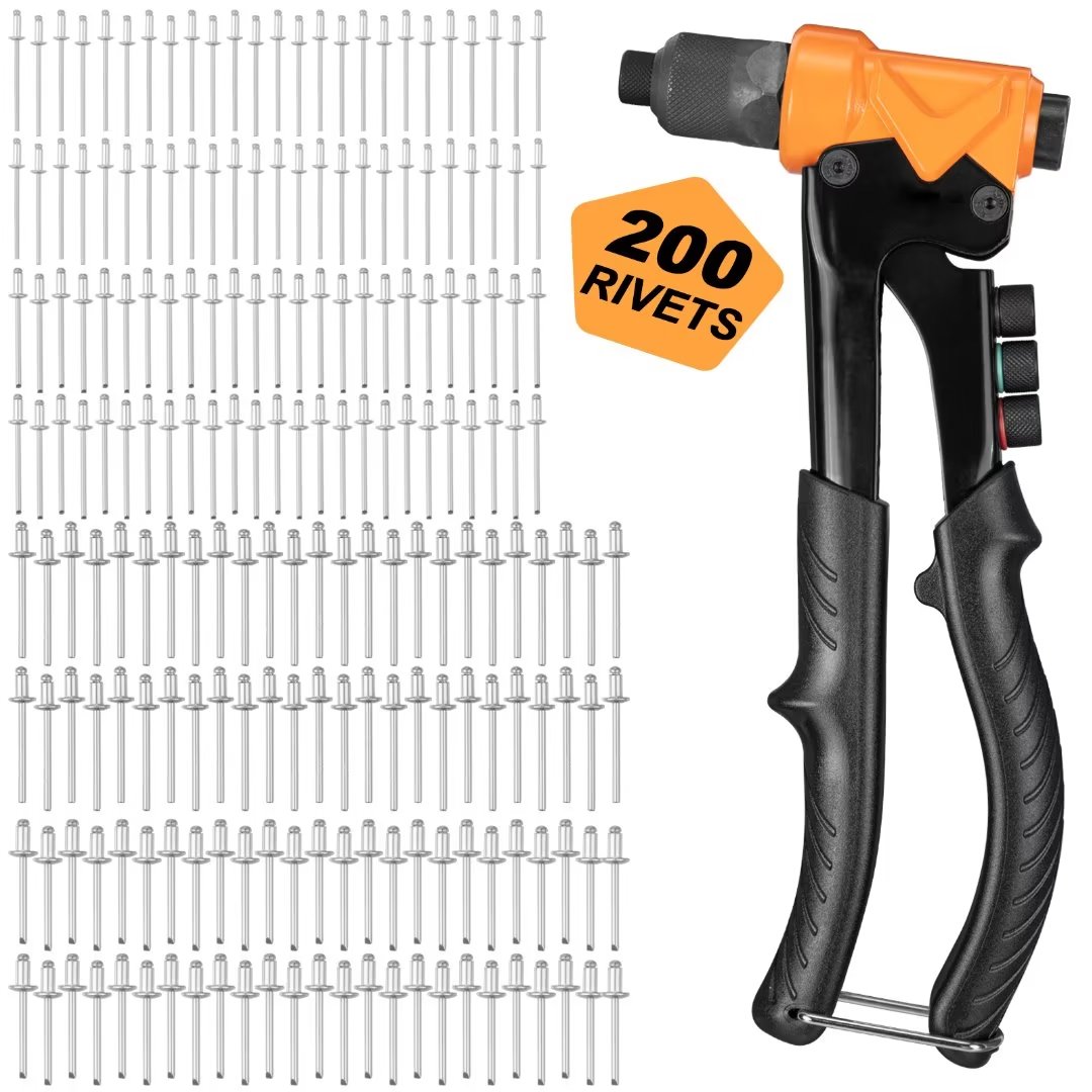 Heavy Duty Rivet Gun, 4in1 Hand Riveter