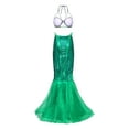 thumbnail image 2 of TTAO Women Mermaid Set Fancy Dress Halter Sea Shell Bra Top with Fishtail Maxi Skirt Set Type K S, 2 of 2