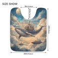 thumbnail image 5 of Yayeee Bath Rugs for Bathroom Floor Set of 2 Non Slip Fluffy Soft Absorbent Mat, Floating Whale, 5 of 7