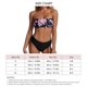 thumbnail image 3 of Traje de baño sin tirantes de cintura alta, traje de baño de dos piezas con encanto de moda para mujer, estampado negro XL, 3 of 6