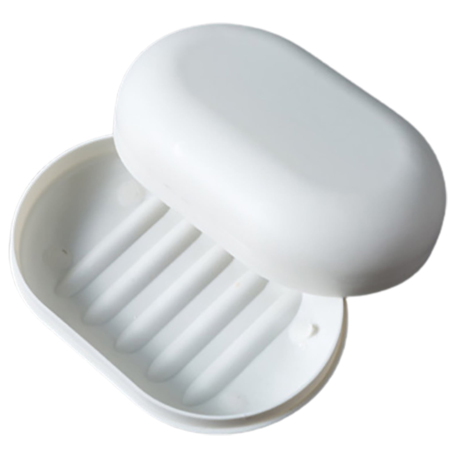 American Comb Travel Soap Box - Set Of 2 Translucent White Containers, Made In USA