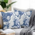 thumbnail image 2 of Waterproof Throw Pillow Covers Set of 2, 26x26 Inch Coastal Blue Coral Decorative Pillowcases Outdoor Pillow Slip Cushion Covers Set for Couch Tent Summer Ocean Watercolor Shell, 2 of 7