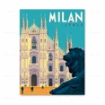 thumbnail image 3 of Póster de viaje de Francia, Estrasburgo, París, Marsella, Milán, Italia, pintura en lienzo, arte de pared de Grecia, decoración del hogar, decoración de la sala de estar como regalo, 3 of 5