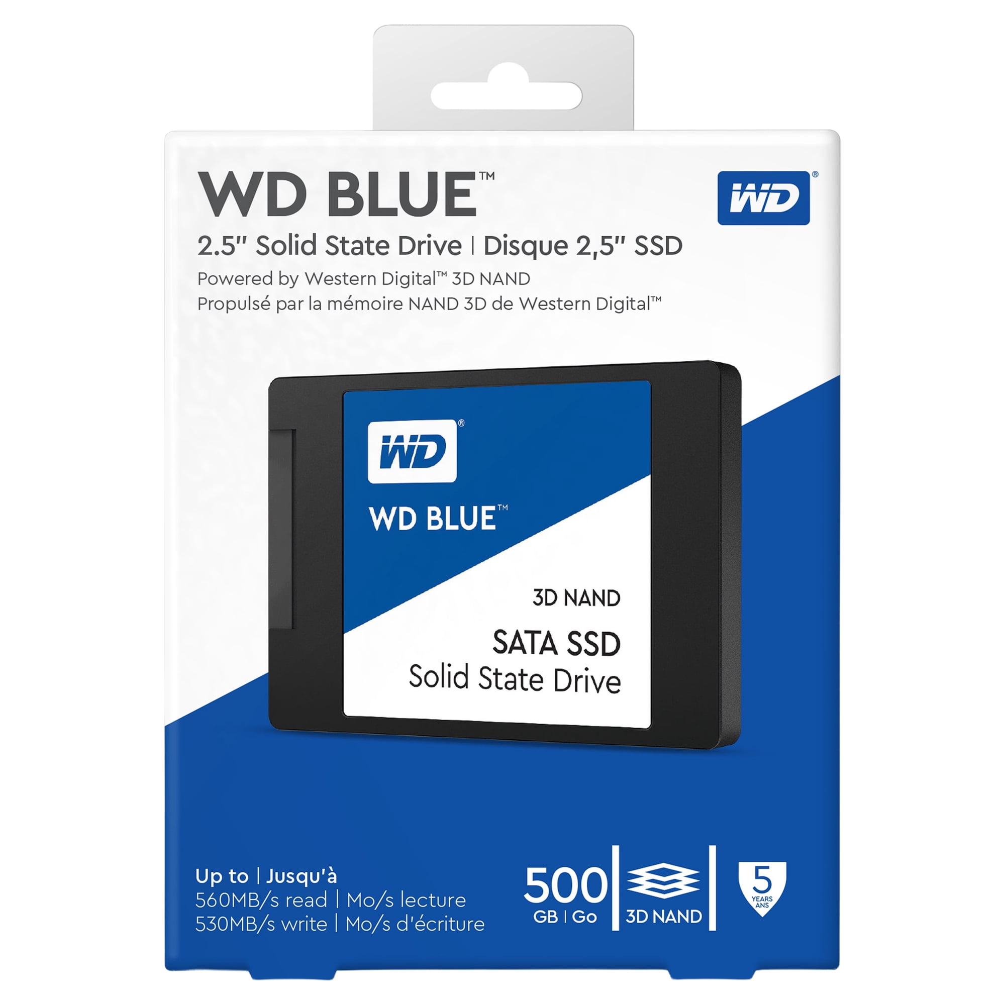 WD Blue 2.5-Inch 3D NAND SATA SSD 500GB - WDBNCE5000PNC-WRSN