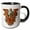 Black/White, variant on 3drose, Steampunk Monogram Initial W, 11oz Two-tone Red Mug