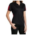 thumbnail image 4 of Yellow Rooster Womens PosiCharge Active Textured Colorblock Polo Black/ True Red XL, 4 of 6