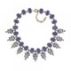 thumbnail image 1 of Collares de mujer Colgantes de hojas de cristal Cadenas de clavícula Accesorios vintage de moda Joyería de fiesta de bodas de cristal para mujeres niñas (gris) Feliz Sencillez, 1 of 2