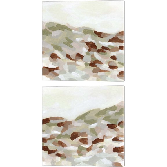 Great Art Now Hillside Mosaic by June Erica Vess 2 Piece Canvas Art Set Each 14W x 14H