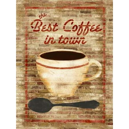 Best Coffee in Town Canvas Art - Beth Albert (18 x