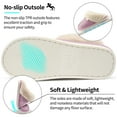 thumbnail image 5 of Ecetana Womens Slipper with Memory Foam Fluffy Soft Warm Slip On House Shoes, 5 of 6
