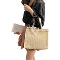 thumbnail image 6 of LinYooLi Straw Beach Bags for Women Woven Tote Bag Summer Handbag Rattan Purse with Detachable Bowknot for Travel, 6 of 8