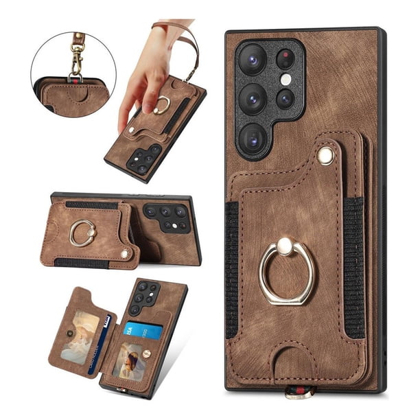 Funda antirrobo para teléfono móvil Samsung S24Ultra con tarjetero