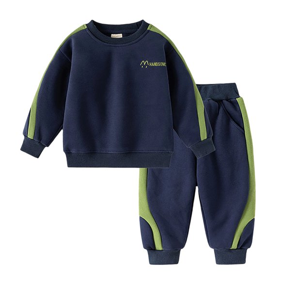 Boys Tracksuit for Winter Casual Outfit with Hoodie and Joggers - Cozy Athletic Two Piece for Toddlers and Kids Ideal for Ages 2 to 8