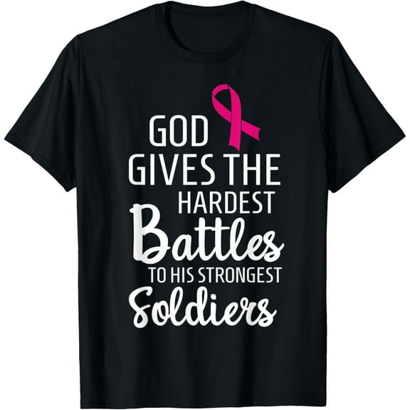 Breast Cancer Fighter Survivor T-Shirt Motivational Gift T-ShirtMen's and women's short-sleeved pure cotton shirts