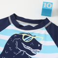 thumbnail image 4 of Boys Swimsuit Rash Guard Toddler Kids Long Sleeve Dinosaur Two Piece, 4 of 7
