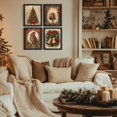 thumbnail image 4 of Hieng Vintage Christmas Wall Decor,Trendy Christmas Retro Posters for Room, Santa Snowman Deer Nutcracker Xmas Wall Art Prints for Living Room Kitchen Bedroom Office Set of 4 Unframed, 4 of 6