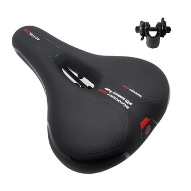 2024Comfortable Bike Seat For Women And Men Shock Absorbing Breathable Bike Saddle Cushion Replacement For Mountain Road Bikes Black