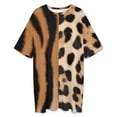 thumbnail image 3 of Tiger Stripes Leopard Spots Wild Cats Sleepshirts For Sleeping Travels Loose Sleepdress Pajama Dress Soft Nightdress Sleepwear, 3 of 7