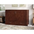 thumbnail image 4 of AFI Aspen Queen Solid Wood Murphy Bed Chest with Mattress in Walnut, 4 of 10