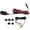 Black Left, variant on Suodoka Car Door Side View Blind Spot Camera HD Night Vision IP68 Waterproof for Truck RV Van Trailer Emergency Vehicle Right Mount Assembly - Universal Fitment 12V DC System