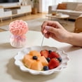 thumbnail image 4 of TIELUTT Ensemble de 12 Pcs Fourchette à Fruits en Forme de Rose avec Napperons Ronds Décoratifs en Céramique Napperons Tissés pour Table à Manger pour Noël Napperon de Table Rond Napperons Rigides pour Table à Manger Centre de Table Rond, 4 of 5