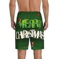 thumbnail image 2 of Balery Merry Christmas Men's Cotton Knit Pajama Shorts Waistband & Pockets,Short Pajama Pants-Large, 2 of 8