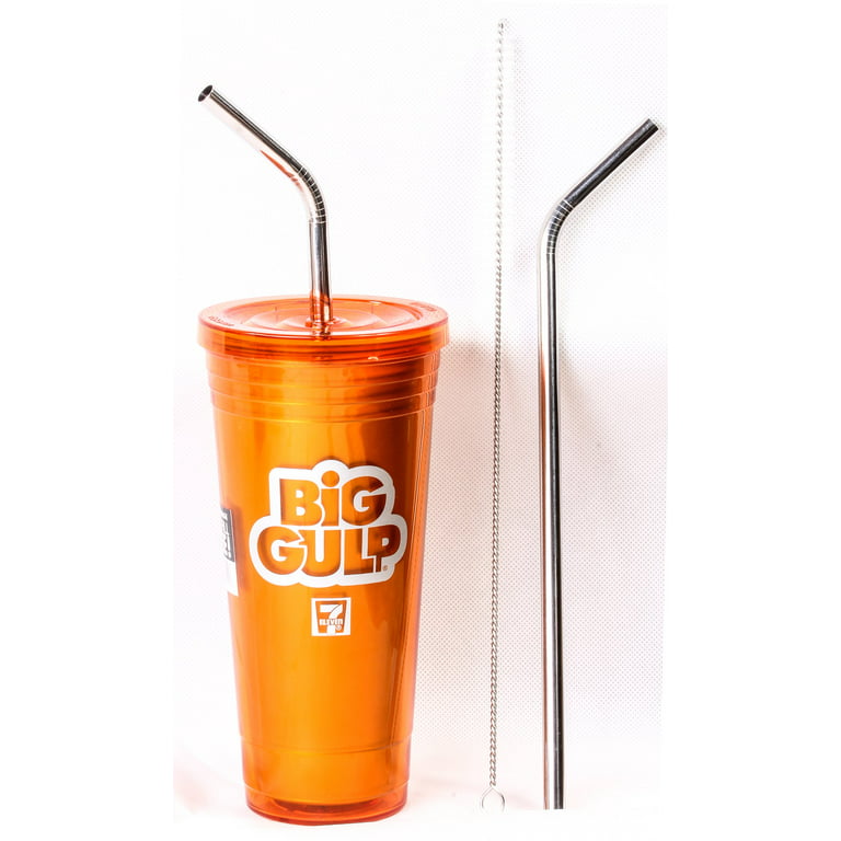 2 Big Gulp 11.5 JUMBO Stainless Steel Straw for 64 oz LONG Drinking Wide  Insulated Whirley Travel Mug 7-11 Truck Stop Cup 