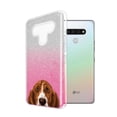 thumbnail image 2 of FINCIBO Hot Pink Gradient Glitter Case, Sparkle Bling TPU Cover for LG Stylo 6 6.8" 2020, Animal Sad Eyes Basset Hound Dog, 2 of 3