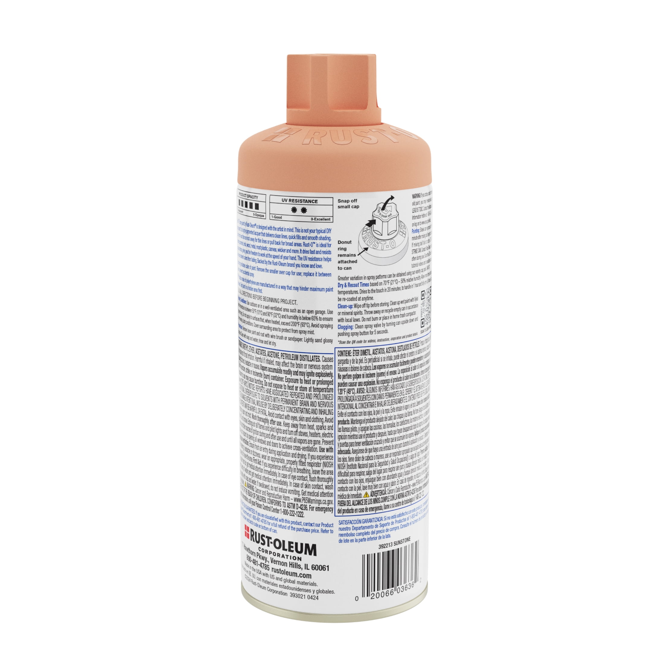 (2 pack) Sunstone, Rust-Oleum Rust-O Acrylic Matte Spray Paint-392213, 11 oz